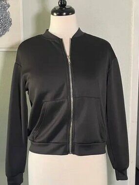 SHEIN Black Bomber Jacket